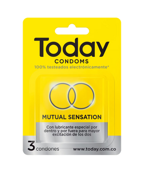 Today Látex Condones Mutual Sensation X3 Doble Lubricación by lamoresex