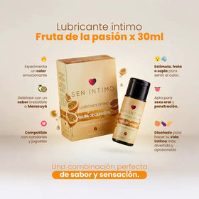 Lubricante Íntimo Caliente con Sabor a Maracuyá 30 ml – Sen Íntimo by SEXSHOPLAMORE