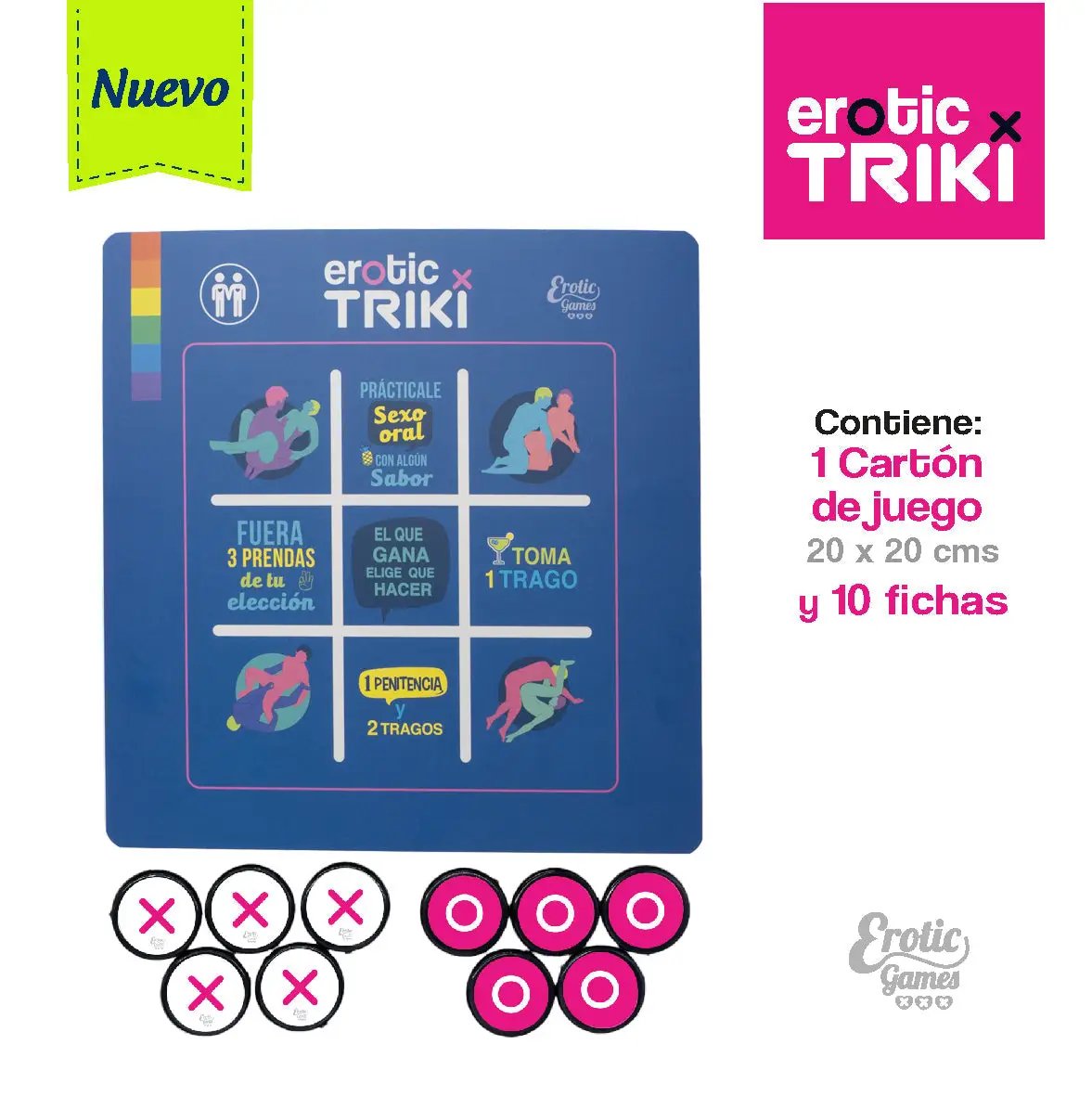 Juego Triki De Parejas Con Tablero De Cartón Y Tres En Línea by lamoresex