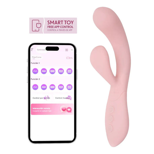 FlexiCurve Vibrador Rabbit Ergonómico con App Camtoyz by SEXSHOPLAMORE