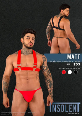 Suspensorio Matt Con Pechera Integrada De Material Elástico Y Soporte by lamoresex