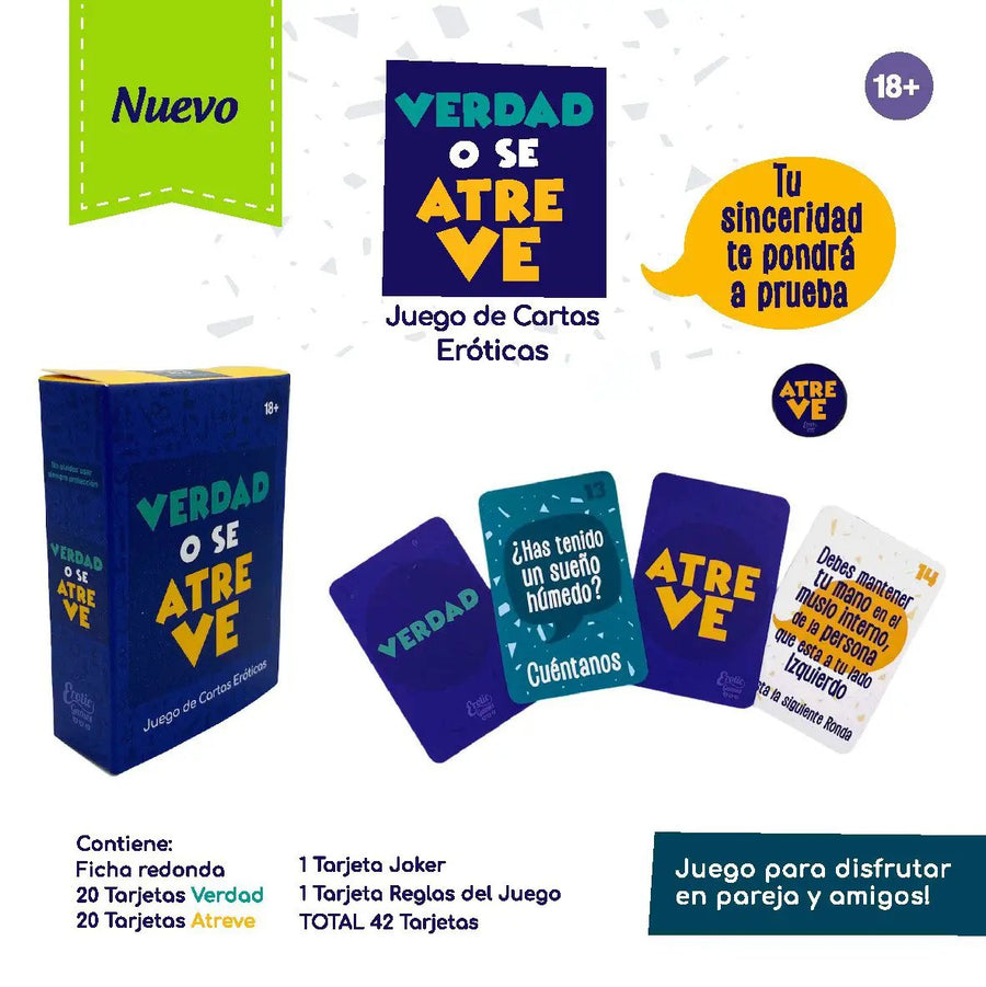 Cartas Verdad O Se Atreve Cartón Juego Pareja Y Grupo 40 Tarjetas by lamoresex
