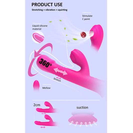 VIBRADOR SUCCIONADOR SNOW LOVE