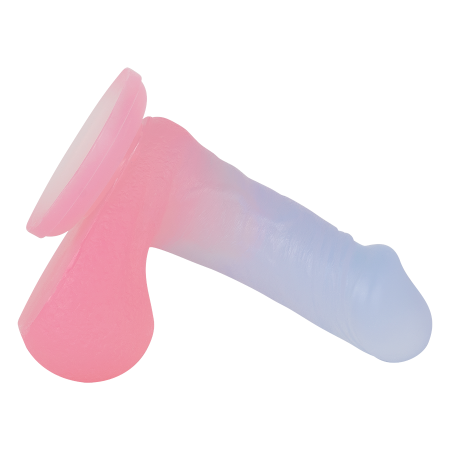 Juguete Anatómico de Silicona Médica Tricolor con Base Ventosa by BESEXY