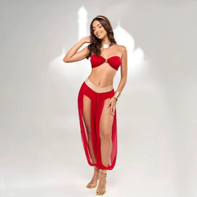 Arabian Nights Disfraz Top Sin Tirantes Pantalón Malla Semitransparente by CEREZA LINGERIE
