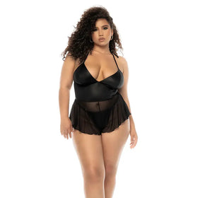 Babydoll Con Tanga Metálico, Poliéster Y Poliamida Elastano by SEXSHOPLAMORE