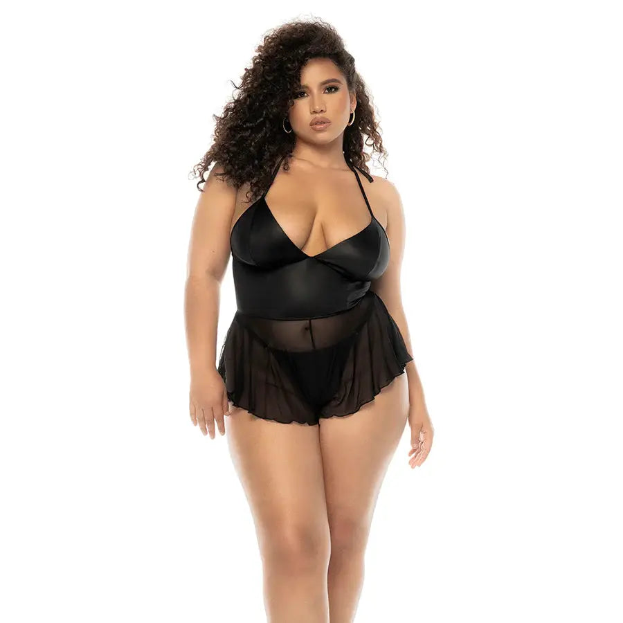Babydoll Con Tanga Metálico, Poliéster Y Poliamida Elastano by SEXSHOPLAMORE