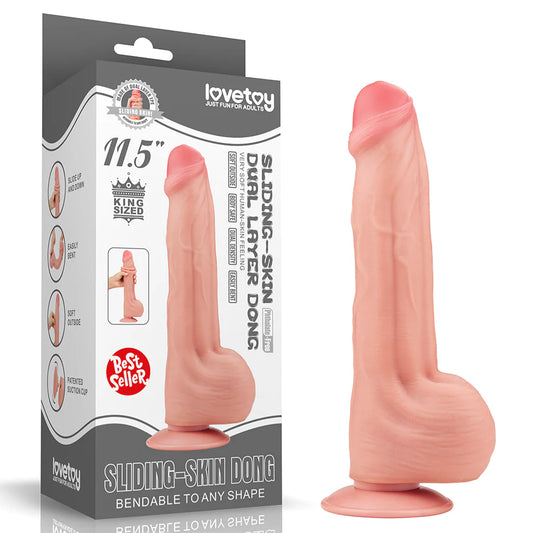 29.21CM'' King Sized Sliding Skin Dual Layer Dong Flesh