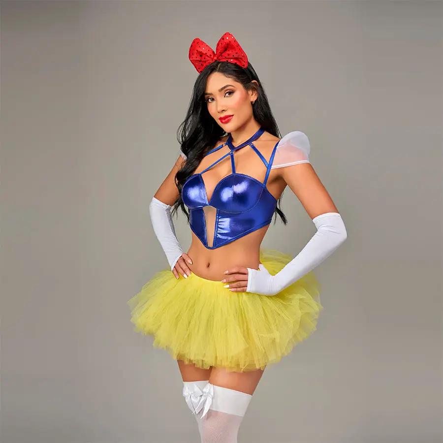 Disfraz Snow White 4 Piezas Para Mujer Poliéster Elastano Con Diadema by CEREZA LINGERIE