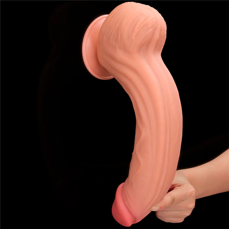 31CM'' King Sized Sliding Skin Dual Layer Dong