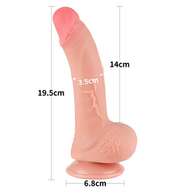 Realista De Silicona Doble Capa 7.5 Pulgadas Con Núcleo Firme by LOVETOY