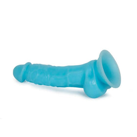 Accesorio Íntimo de Silicona Blanco Azul Luminoso en Oscuridad 18 cm by BESEXY