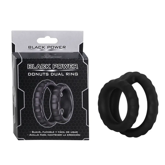 Anillos Dobles Donuts Silicona Flexibles Ergonómicos Conjunto De Dos Diámetros by BLACK POWER