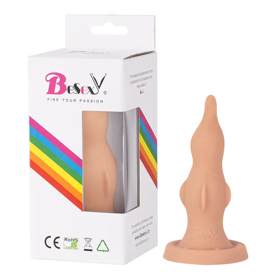 Pixie Silicona Médica 14 Cm Con 3 Nodos De Estimulación Y Base Ventosa by BESEXY