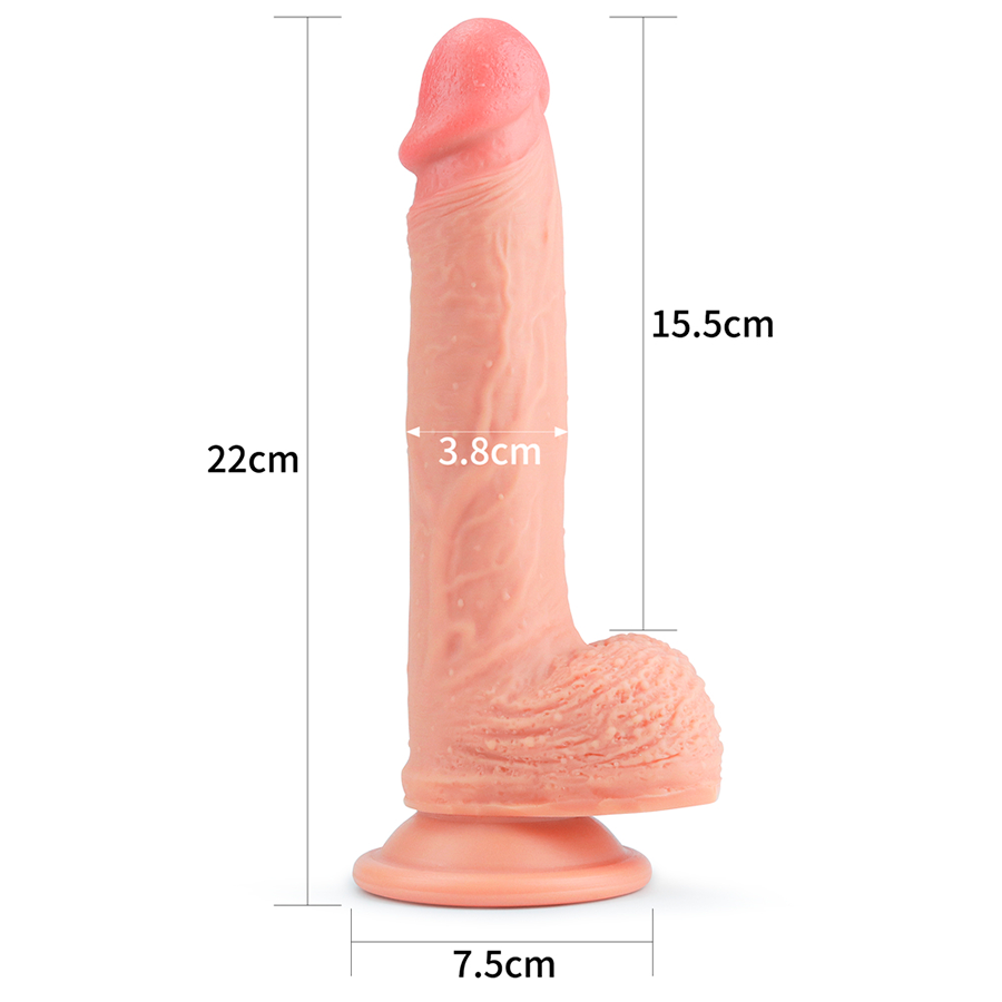 Imitación Anatómica De Silicona Doble Capa Núcleo Firme Ventosa 8.5 Pulgadas by LOVETOY