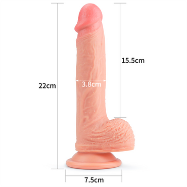 Imitación Anatómica De Silicona Doble Capa Núcleo Firme Ventosa 8.5 Pulgadas by LOVETOY