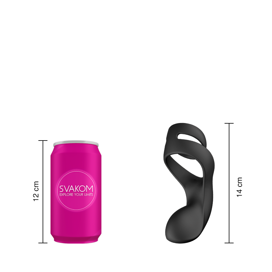 Anillo Doble Estimulador de Perineo Benedict Negro By Svakom