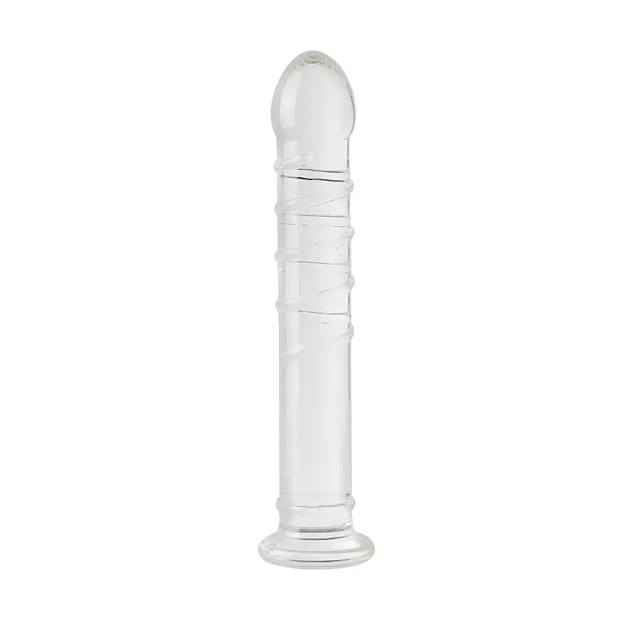 Dispositivo Íntimo De Vidrio Con Cabeza Redonda Y Diseño En Espiral by SEXGLASS