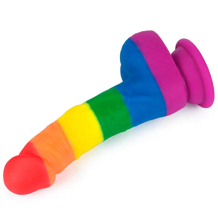 Prider Silicona Arcoíris 8 Pulgadas Con Ventosa Dispositivo Íntimo by LOVETOY