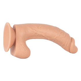 Dispositivo De Silicona Médico Realista Semi Curvo Con Base Ventosa 20 Cm by BESEXY