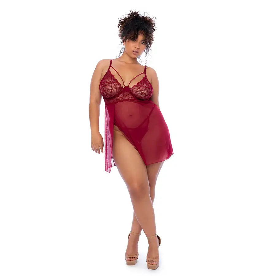Babydoll Con Varilla Poliamida Elastano Aberturas Laterales by SEXSHOPLAMORE