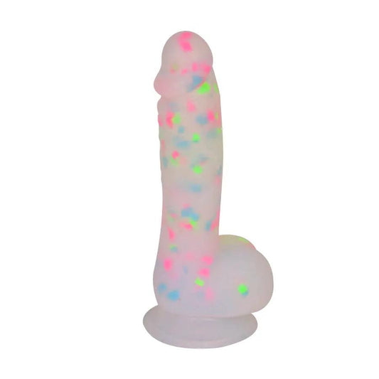 S Man Neon Party Silicona Con Ventosa Cuerpo Venoso Con Partículas Neón by BESEXY