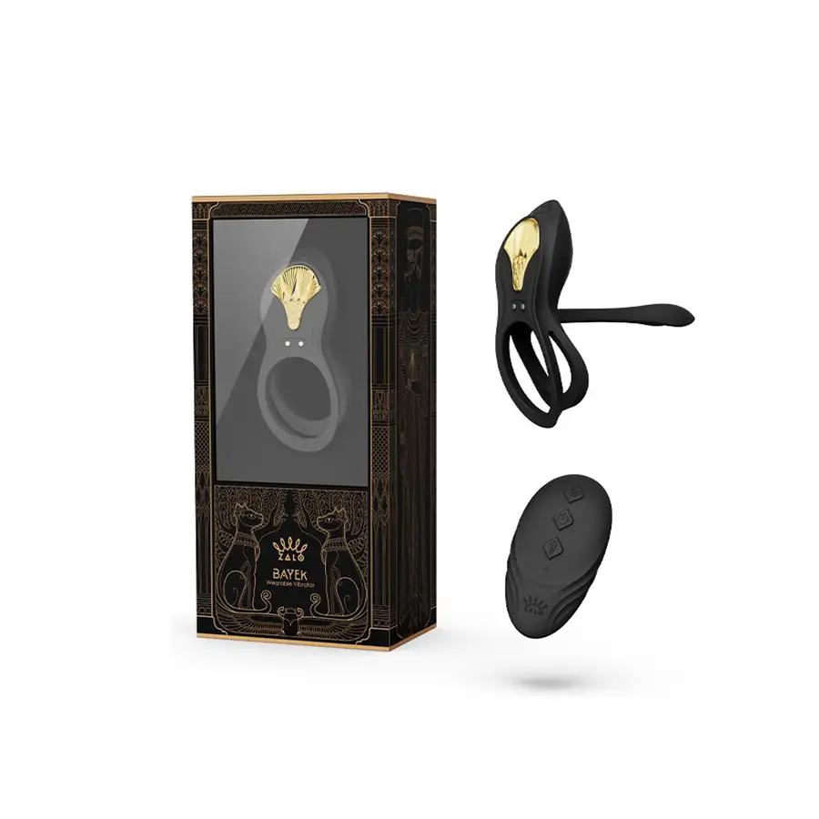 ZALO Bayek Anillo Vibrador De Silicona Obsidian Black 8 Modos by ZALO