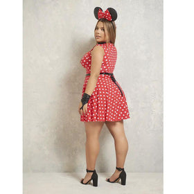 Disfraz Minnie Mouse Retro En Poliéster Y Elastano 4 Piezas by CEREZA LINGERIE