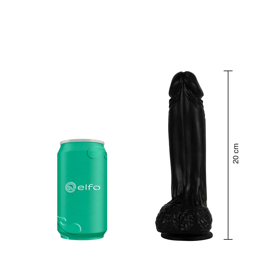 Rafael Dispositivo Sexual Realista Silicona Negro Sumergible Firme by ELFO