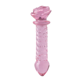Dispositivo De Vidrio Rosa Con Superficie 3D Y Base Rosa Decorativa by SEXGLASS