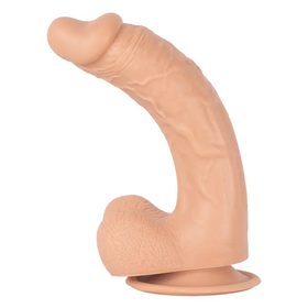 Dispositivo De Silicona Médico Realista Semi Curvo Con Base Ventosa 20 Cm by BESEXY