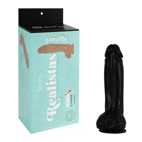 Rafael Dispositivo Sexual Realista Silicona Negro Sumergible Firme by ELFO