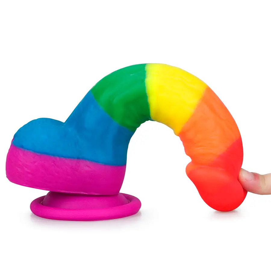 Prider Silicona Arcoíris 8 Pulgadas Con Ventosa Dispositivo Íntimo by LOVETOY