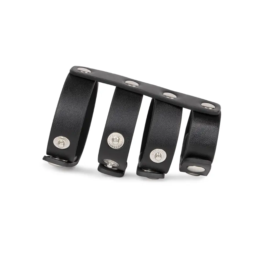 Anillo Pene Metal Cuero Sintético Cuerdas Ajustables by SLUT