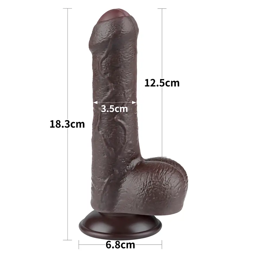 Silicona Doble Capa Realista 7 Pulgadas Con Base De Succión by LOVETOY