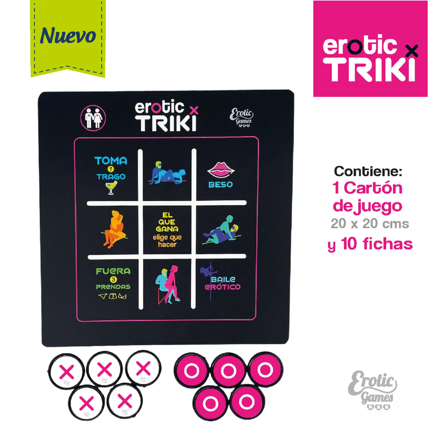 Juego De Mesa Triki Hetero Cartón Para Parejas Con Tres En Raya by lamoresex